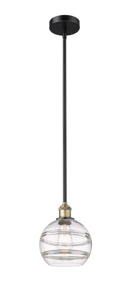 Rochester - 1 Light - 8 inch - Black Antique Brass - Stem hung - Mini Pendant
