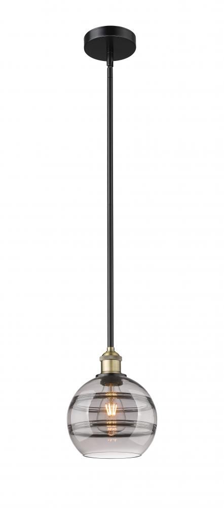 Rochester - 1 Light - 8 inch - Black Antique Brass - Stem hung - Mini Pendant
