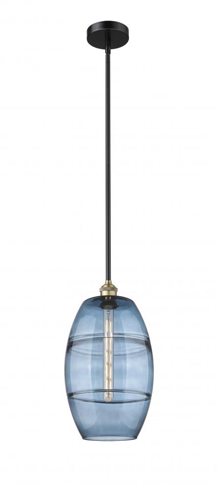 Vaz - 1 Light - 10 inch - Black Antique Brass - Stem hung - Mini Pendant