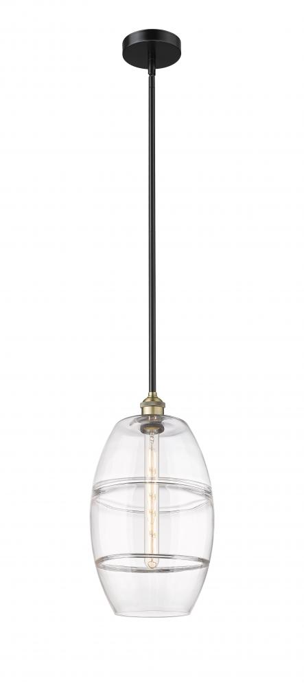 Vaz - 1 Light - 10 inch - Black Antique Brass - Stem hung - Mini Pendant