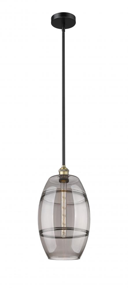 Vaz - 1 Light - 10 inch - Black Antique Brass - Stem hung - Mini Pendant