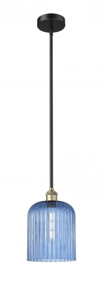 Bridal Veil - 1 Light - 5 inch - Black Antique Brass - Stem hung - Mini Pendant