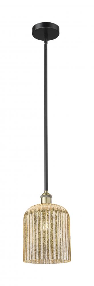 Bridal Veil - 1 Light - 5 inch - Black Antique Brass - Stem hung - Mini Pendant