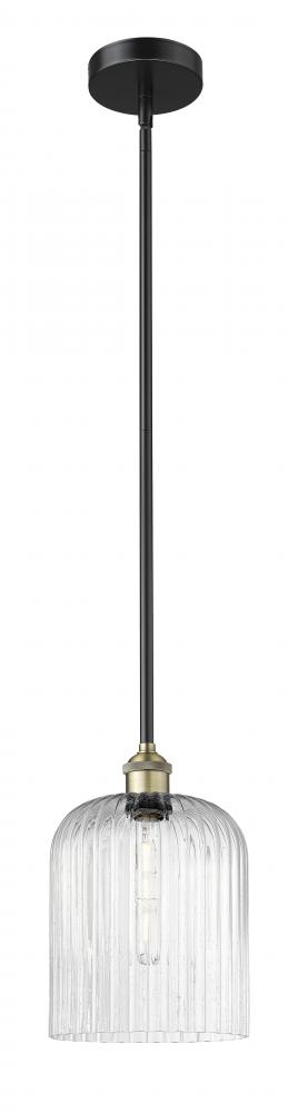 Bridal Veil - 1 Light - 5 inch - Black Antique Brass - Stem hung - Mini Pendant