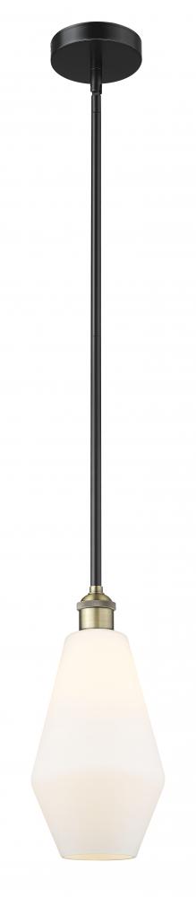 Cindyrella - 1 Light - 7 inch - Black Antique Brass - Stem hung - Mini Pendant