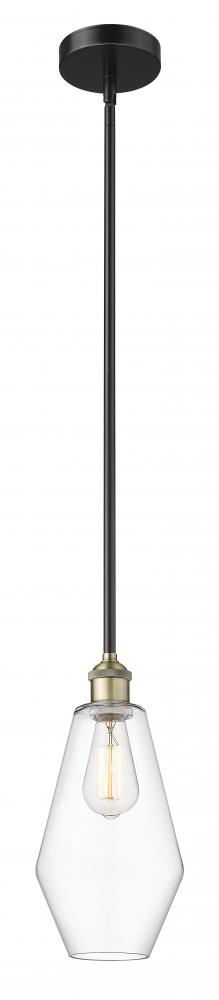 Cindyrella - 1 Light - 7 inch - Black Antique Brass - Stem hung - Mini Pendant