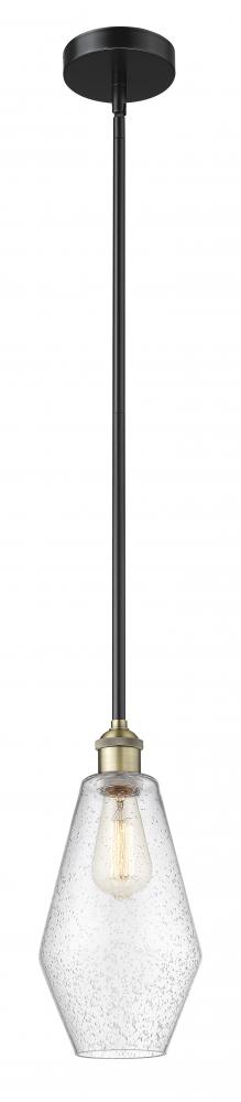 Cindyrella - 1 Light - 7 inch - Black Antique Brass - Stem hung - Mini Pendant