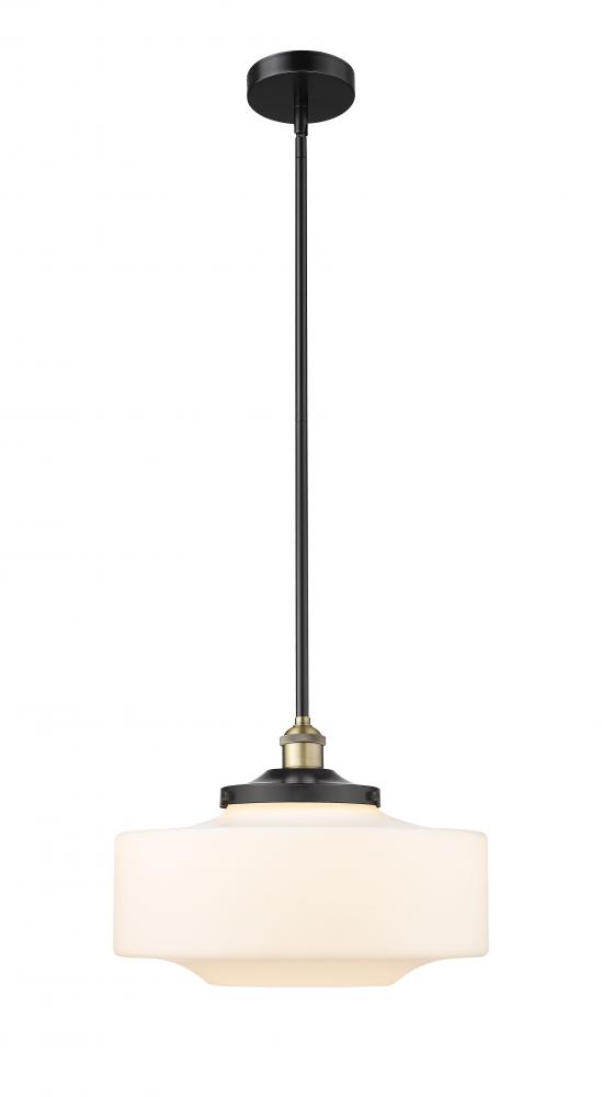 Bridgeton - 1 Light - 16 inch - Black Antique Brass - Stem Hung - Mini Pendant