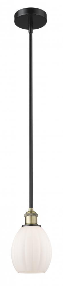 Eaton - 1 Light - 6 inch - Black Antique Brass - Stem hung - Mini Pendant