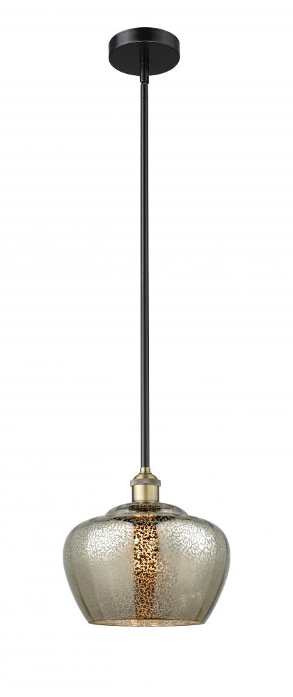 Fenton - 1 Light - 11 inch - Black Antique Brass - Stem hung - Mini Pendant