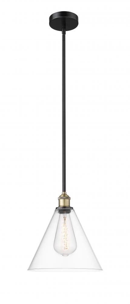 Berkshire - 1 Light - 12 inch - Black Antique Brass - Stem hung - Mini Pendant