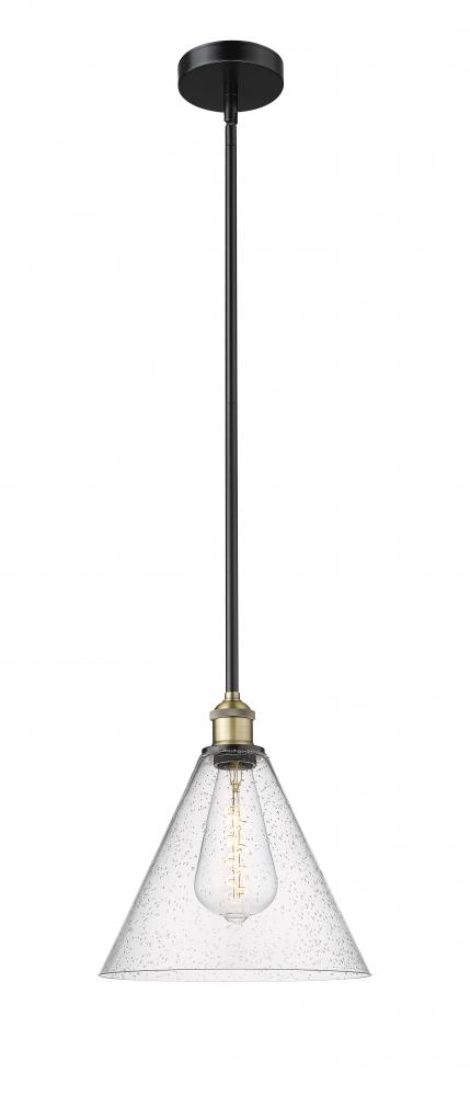 Berkshire - 1 Light - 12 inch - Black Antique Brass - Stem hung - Mini Pendant