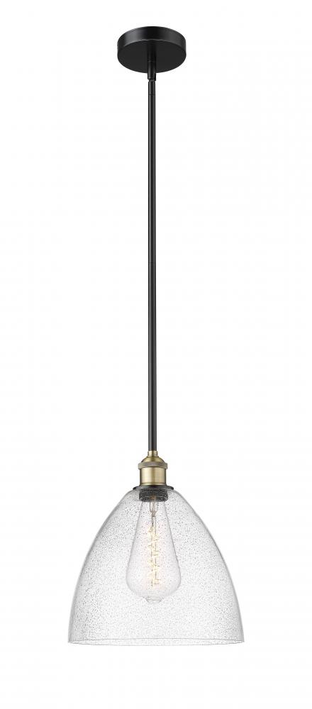 Bristol - 1 Light - 12 inch - Black Antique Brass - Stem hung - Mini Pendant