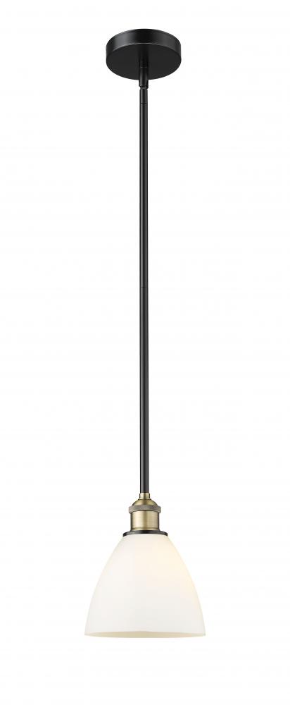 Bristol - 1 Light - 8 inch - Black Antique Brass - Stem hung - Mini Pendant
