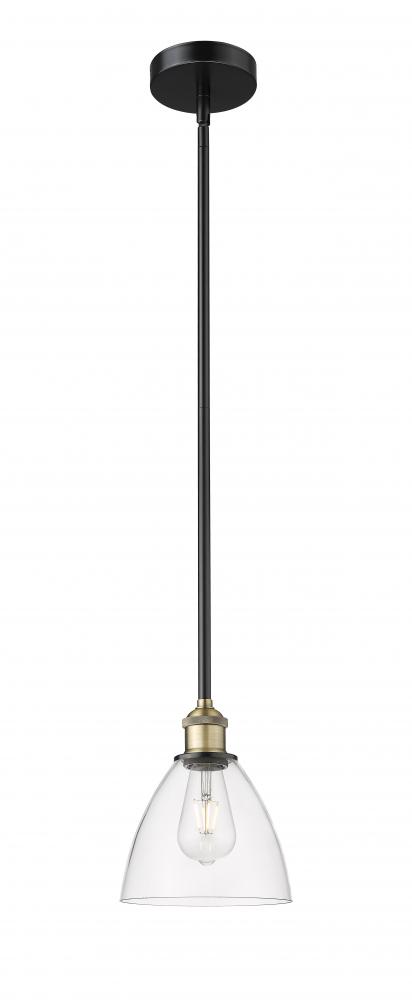 Bristol - 1 Light - 8 inch - Black Antique Brass - Stem hung - Mini Pendant