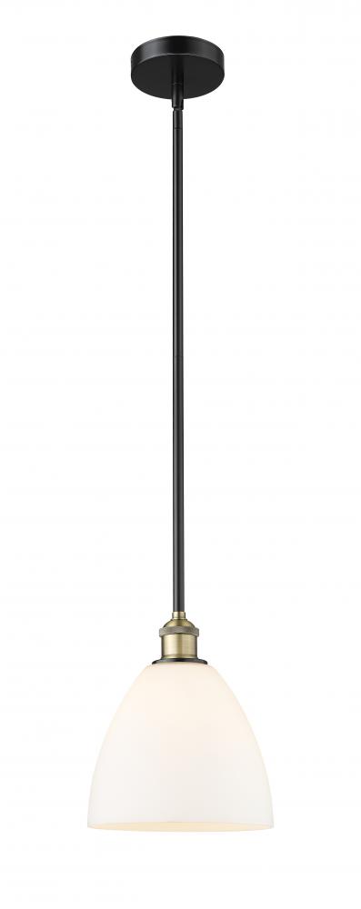 Bristol - 1 Light - 9 inch - Black Antique Brass - Stem hung - Mini Pendant