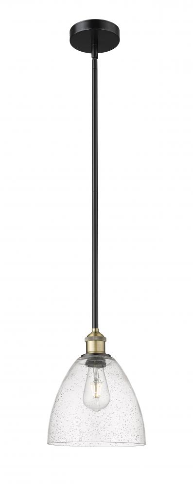 Bristol - 1 Light - 9 inch - Black Antique Brass - Stem hung - Mini Pendant