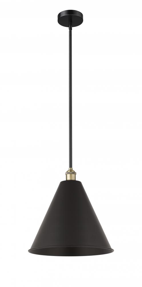 Berkshire - 1 Light - 16 inch - Black Antique Brass - Stem hung - Mini Pendant