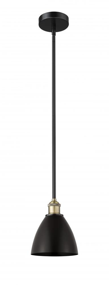 Bristol - 1 Light - 8 inch - Black Antique Brass - Stem hung - Mini Pendant