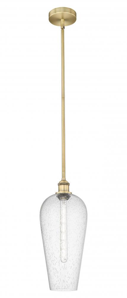 Chelsea - 1 Light - 8 inch - Brushed Brass - Stem hung - Mini Pendant