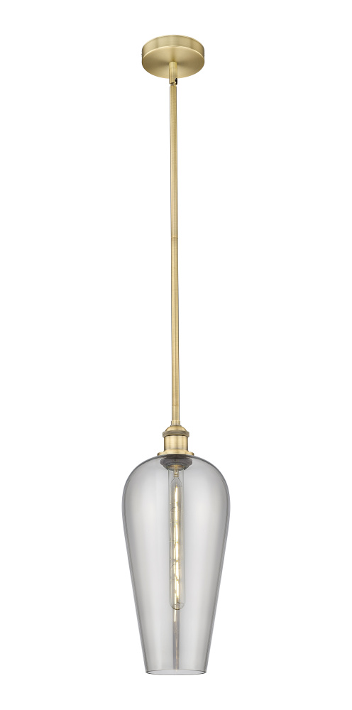 Chelsea - 1 Light - 8 inch - Brushed Brass - Stem hung - Mini Pendant