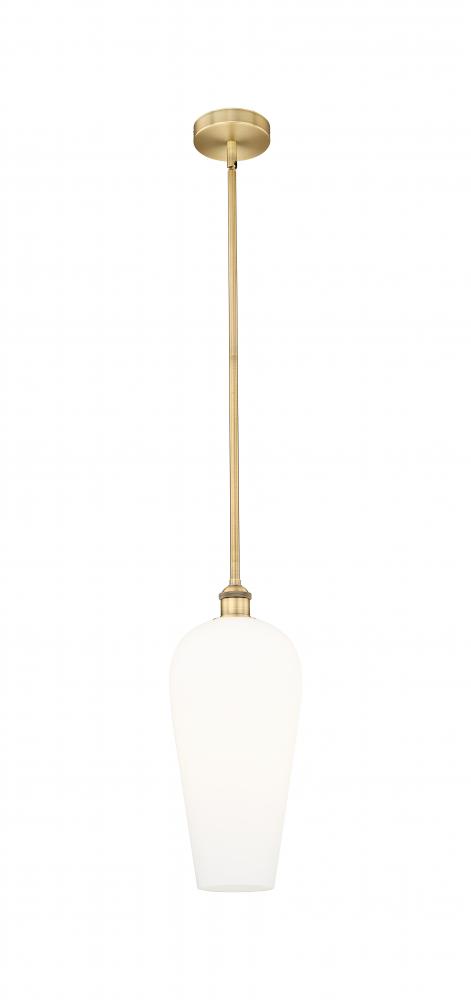 Chelsea - 1 Light - 8 inch - Brushed Brass - Stem hung - Mini Pendant