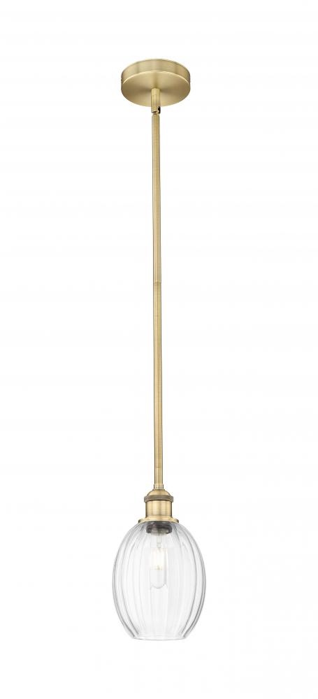 Preston Bulb - 1 Light - 6 inch - Brushed Brass - Stem hung - Mini Pendant