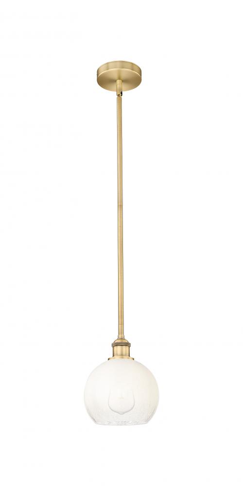 Brookhaven Globe - 1 Light - 8 inch - Brushed Brass - Stem hung - Mini Pendant