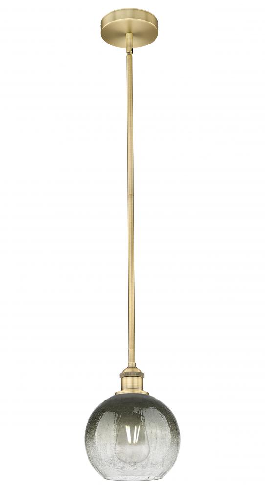 Brookhaven Globe - 1 Light - 8 inch - Brushed Brass - Stem hung - Mini Pendant