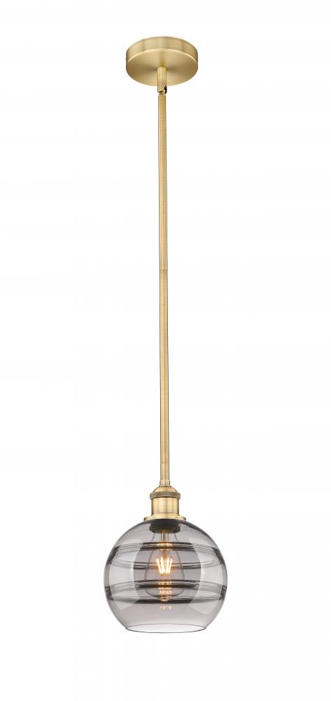 Rochester - 1 Light - 8 inch - Brushed Brass - Stem hung - Mini Pendant
