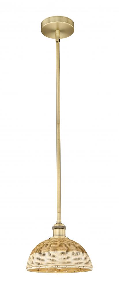 Bristol Natural II - 1 Light - 9 inch - Brushed Brass - Stem hung - Mini Pendant