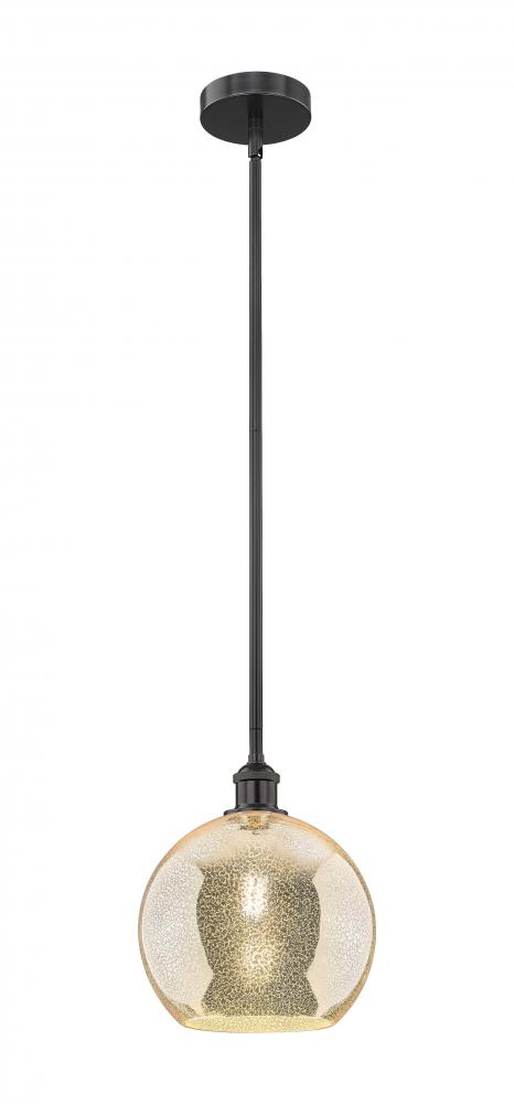 Athens - 1 Light - 10 inch - Matte Black - Stem hung - Mini Pendant