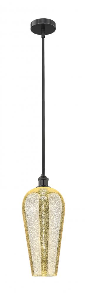 Chelsea - 1 Light - 8 inch - Matte Black - Stem hung - Mini Pendant