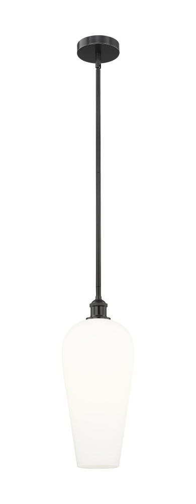 Chelsea - 1 Light - 8 inch - Matte Black - Stem hung - Mini Pendant