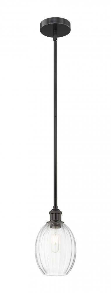 Preston Bulb - 1 Light - 6 inch - Matte Black - Stem hung - Mini Pendant