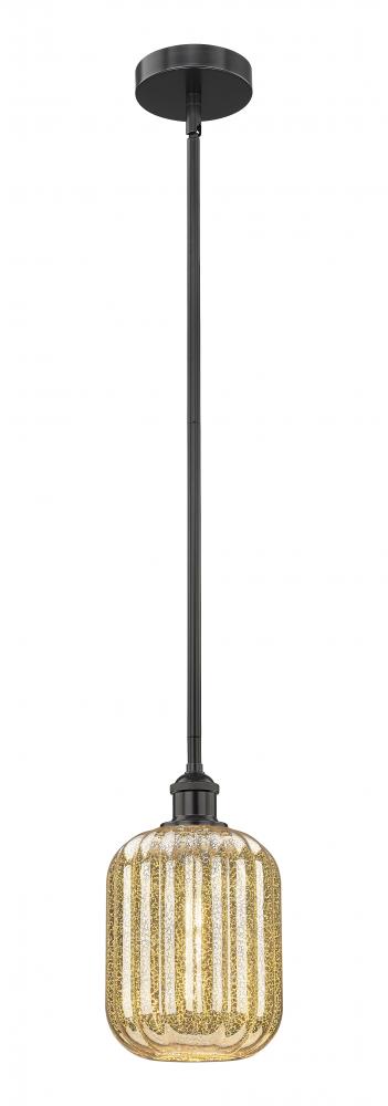 Preston Cylinder - 1 Light - 7 inch - Matte Black - Stem hung - Mini Pendant