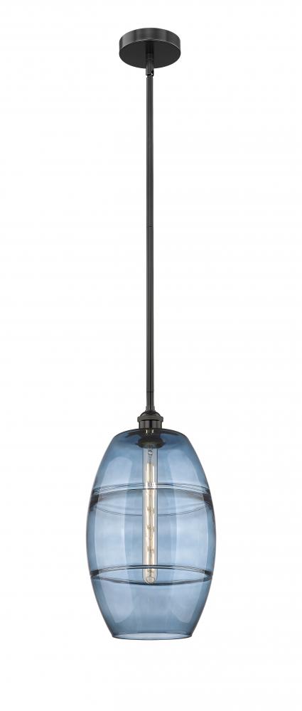 Vaz - 1 Light - 10 inch - Matte Black - Stem hung - Mini Pendant