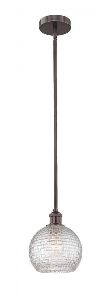 Athens - 1 Light - 8 inch - Oil Rubbed Bronze - Stem hung - Mini Pendant