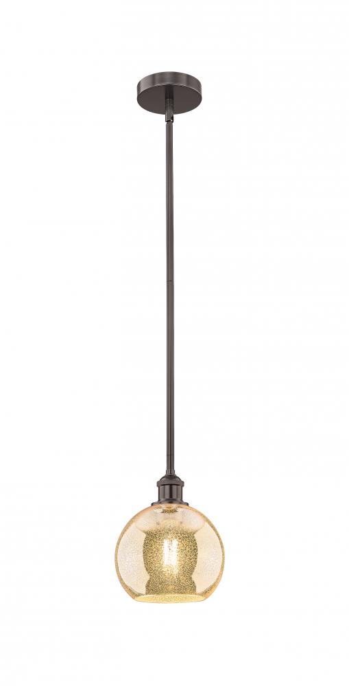 Athens - 1 Light - 8 inch - Oil Rubbed Bronze - Stem hung - Mini Pendant
