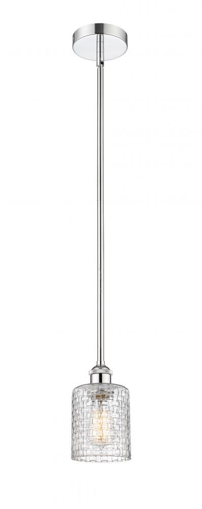 Cobbleskill - 1 Light - 5 inch - Polished Chrome - Stem hung - Mini Pendant