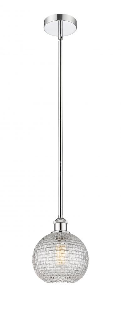 Athens - 1 Light - 8 inch - Polished Chrome - Stem hung - Mini Pendant