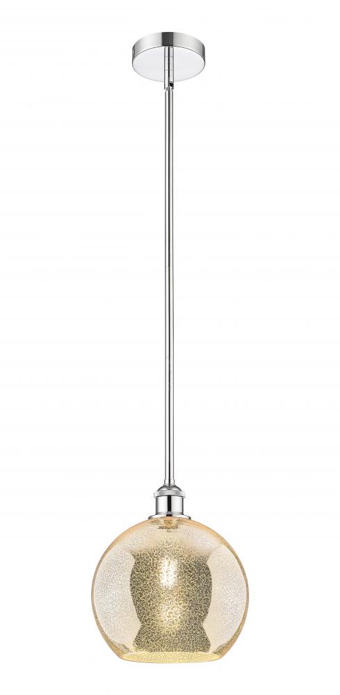 Athens - 1 Light - 10 inch - Polished Chrome - Stem hung - Mini Pendant