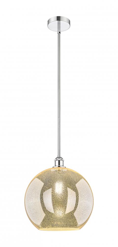 Athens - 1 Light - 12 inch - Polished Chrome - Stem hung - Mini Pendant