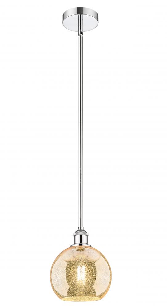 Athens - 1 Light - 8 inch - Polished Chrome - Stem hung - Mini Pendant