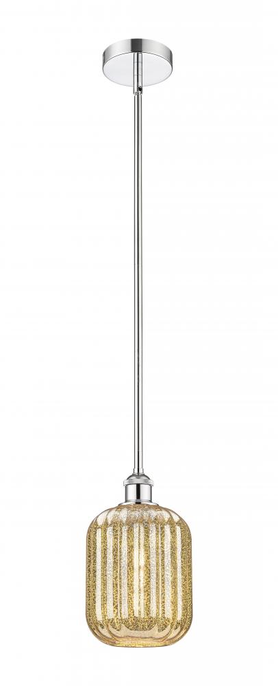 Preston Cylinder - 1 Light - 7 inch - Polished Chrome - Stem hung - Mini Pendant