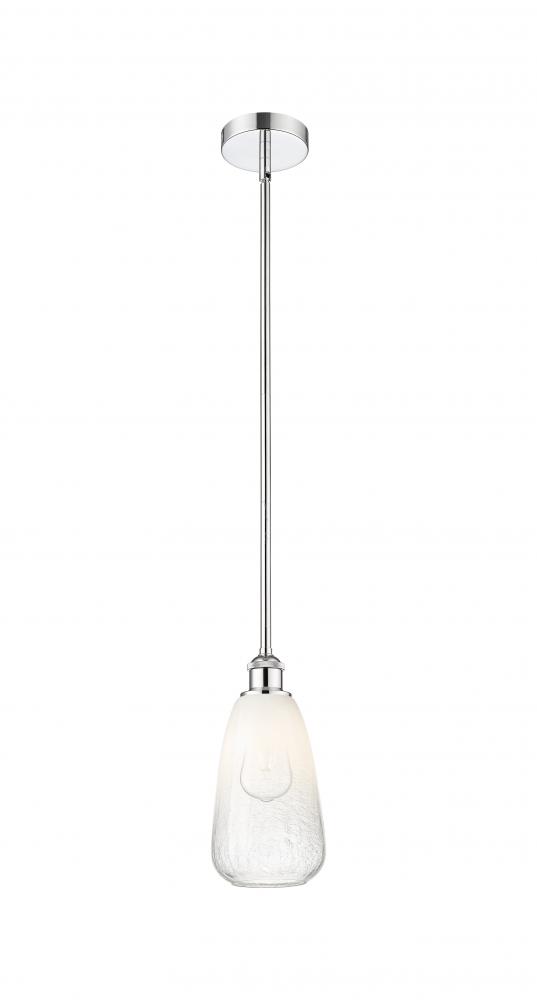 Brookhaven Almond - 1 Light - 6 inch - Polished Chrome - Stem hung - Mini Pendant