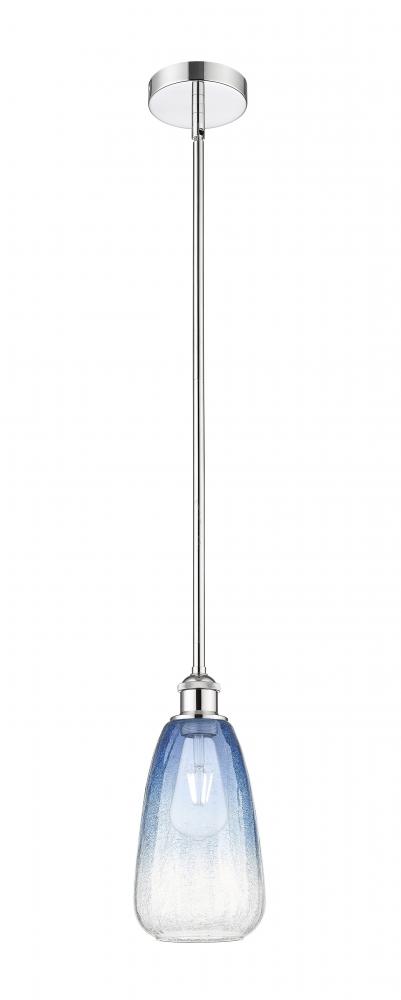 Brookhaven Almond - 1 Light - 6 inch - Polished Chrome - Stem hung - Mini Pendant