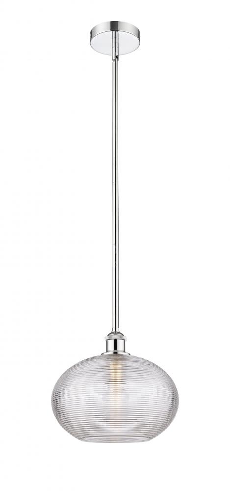 Ithaca - 1 Light - 12 inch - Polished Chrome - Stem hung - Mini Pendant