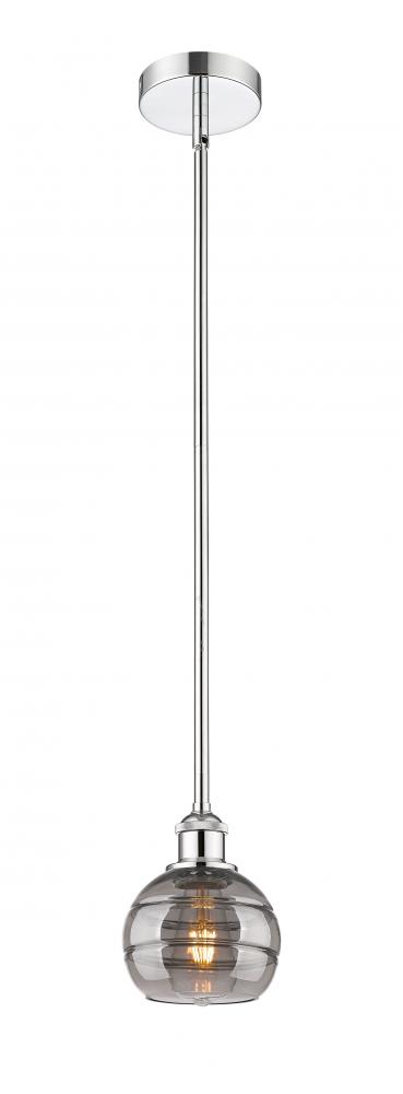 Rochester - 1 Light - 6 inch - Polished Chrome - Stem hung - Mini Pendant