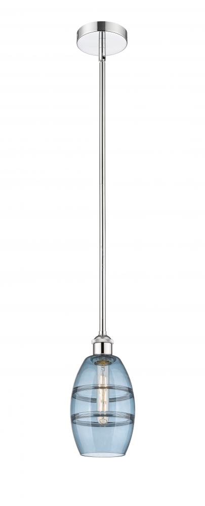 Vaz - 1 Light - 6 inch - Polished Chrome - Stem hung - Mini Pendant